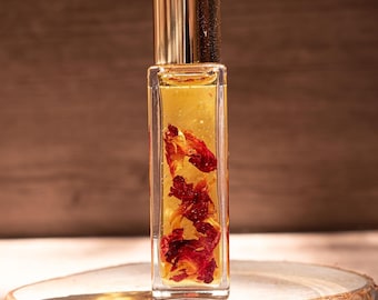 Reduce Puffiness Under Eye Oil • Organic Jojoba + Rose Infused • Natural Vegan Skincare
