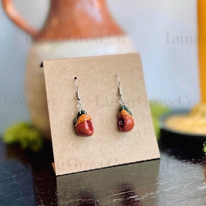 Apple Mug Earrings | Cozy Fall Jewelry | Handmade Clay Earrings | Fruit Mug Earrings | Autumn Gift For Her | Whimsical Jewelry