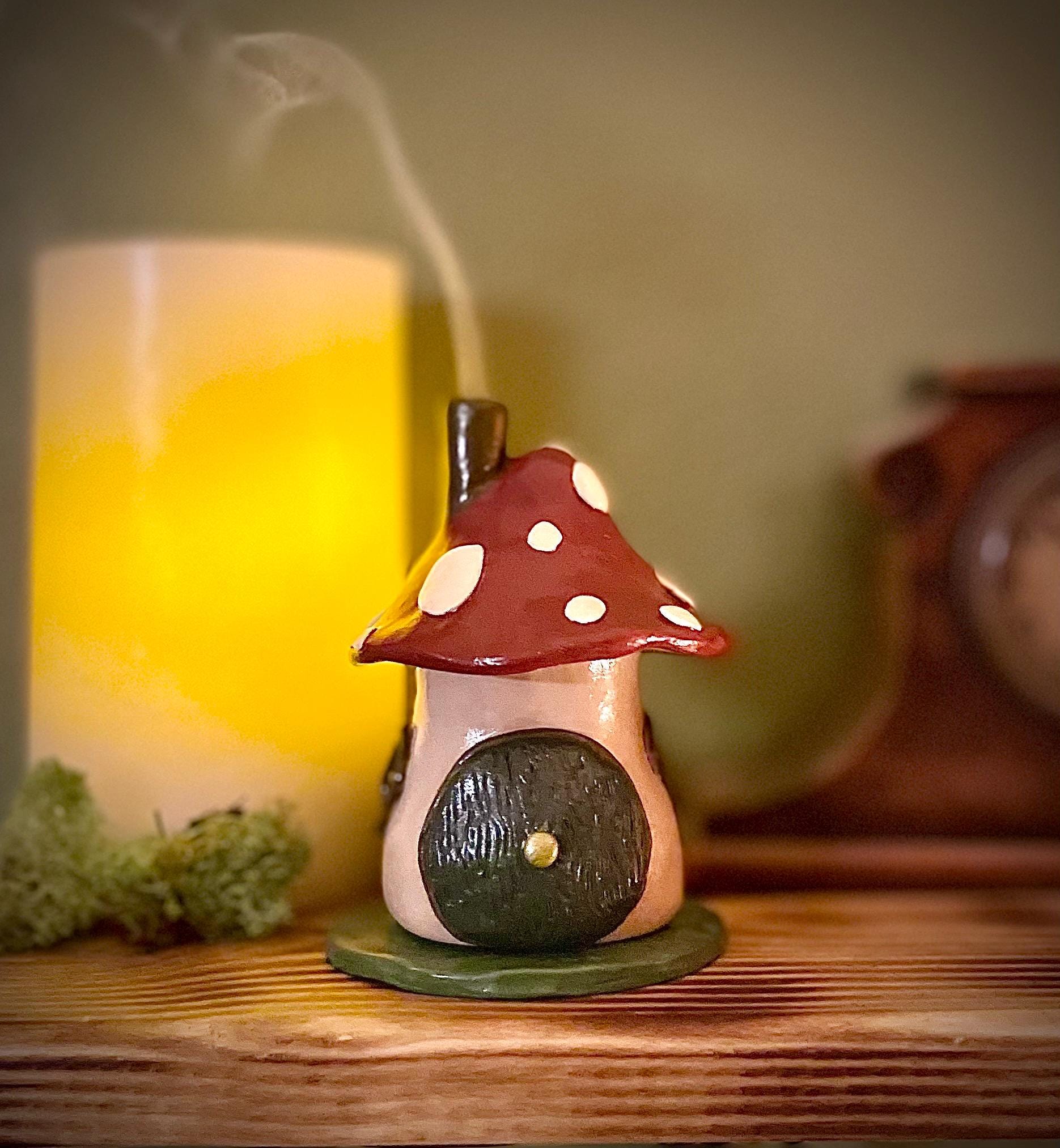 Mushroom Cottage | Incense Burner | Cozy Forest-inspired Home