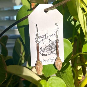 Broomstick Earrings | Halloween | Witchy Jewelry