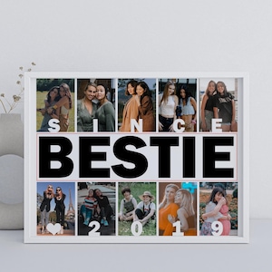 Gift for Best Friend, Personalised Best Friend Picture Print, Holiday Gifts for Her, Custom Photo Gift, Custom Gift with Photo Best Friend