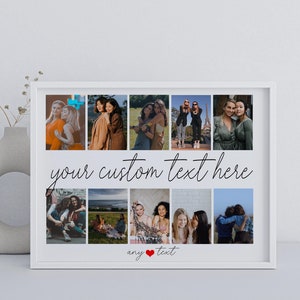 Colagem de fotos com nome personalizado, colagem de fotos com texto personalizado, colagem de letras personalizadas, colagem de fotos com seu texto, presente de colagem de fotos, arte com palavras