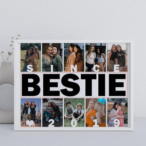 Gift for Best Friend, Personalised Best Friend Picture Print, Holiday Gifts for Her, Custom Photo Gift, Custom Gift with Photo Best Friend