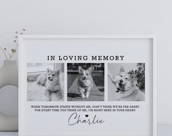 Dog Memorial Gift, Personalized Pet Memorial, Pet Loss Gifts, Custom Cat Dog Loss Gift, Pet Bereavement Gift, Pet Loss Gift Ideas, Printable