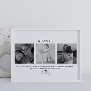 Personalized Auntie Gift Print, Gift from Nephew Niece, Aunty Ideas as Gift, Custom Gift for Aunt, Sister Gift from Child, Gift for Sis