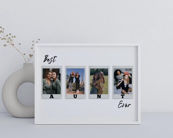 Best Friend Gift, Unique Gift For Bestie, Personalized Wall Art, Polaroid Poster with Photos, Polaroid Gift for BFF, Custom Friend Prints