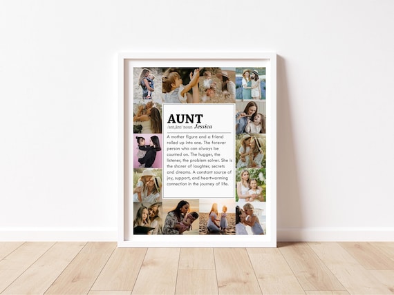 Aunt Gift Idea, Photo Collage Gift for Aunt, Personalized Aunt Photo Collage, Aunt Definition, Auntie Gifts, Auntie Collage, Niece Gift Aunt