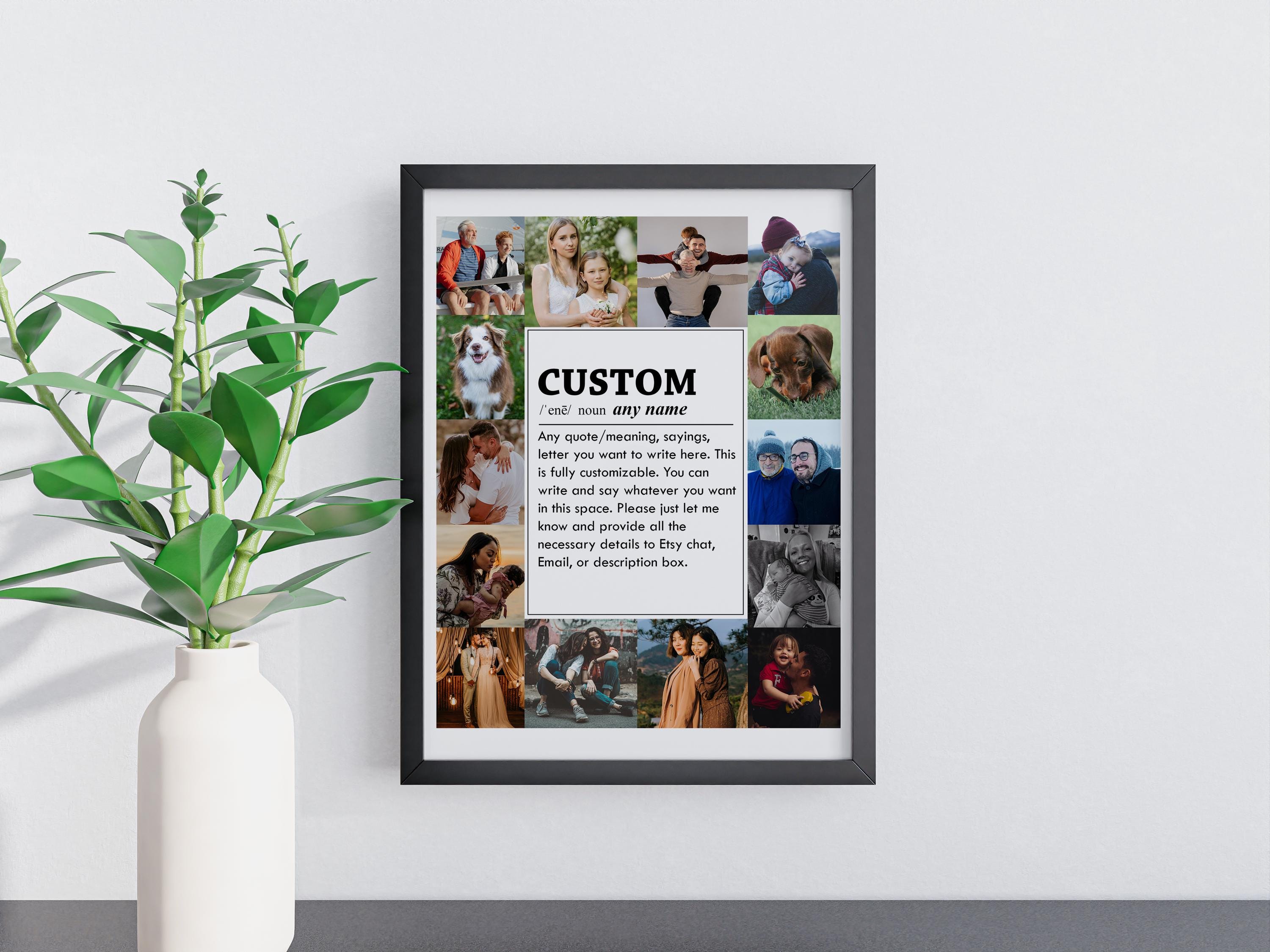 Personalized Text Photo Collage, Custom Letter Collage, Your Text Photo ...