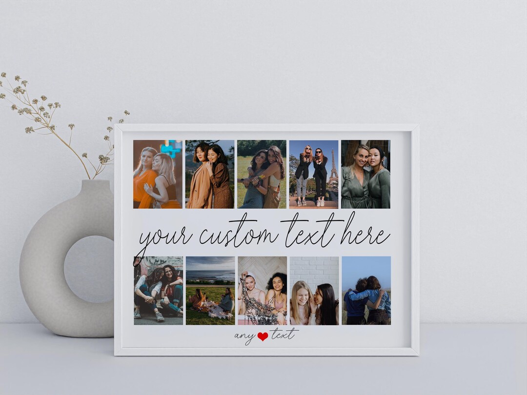 Custom Photo Collage, Personalized Letter, Word Art (digital File) - Etsy
