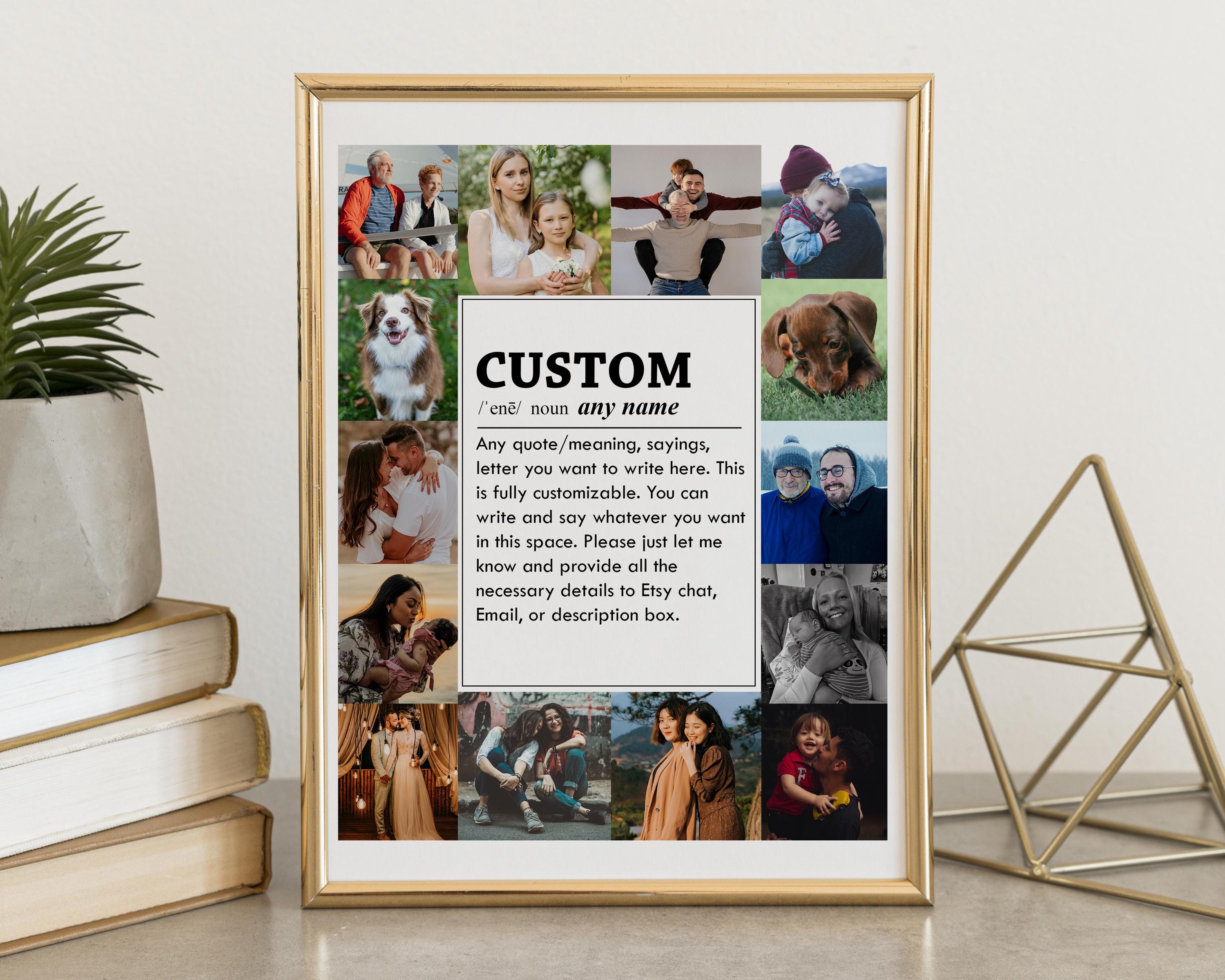 Personalized Text Photo Collage, Custom Letter Collage, Your Text Photo ...