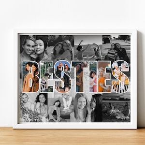 Gift for Best Friend, Personalised Best Friend Picture Print, Holiday Gifts for Her, Custom Photo Gift, Custom Gift with Photo Best Friend