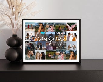 Custom Cousin Photo Print, Thoughtful Cousin Gift, Unique Friendship Print, Custom Sister Keepsake, Unique Keepsake for Cousins