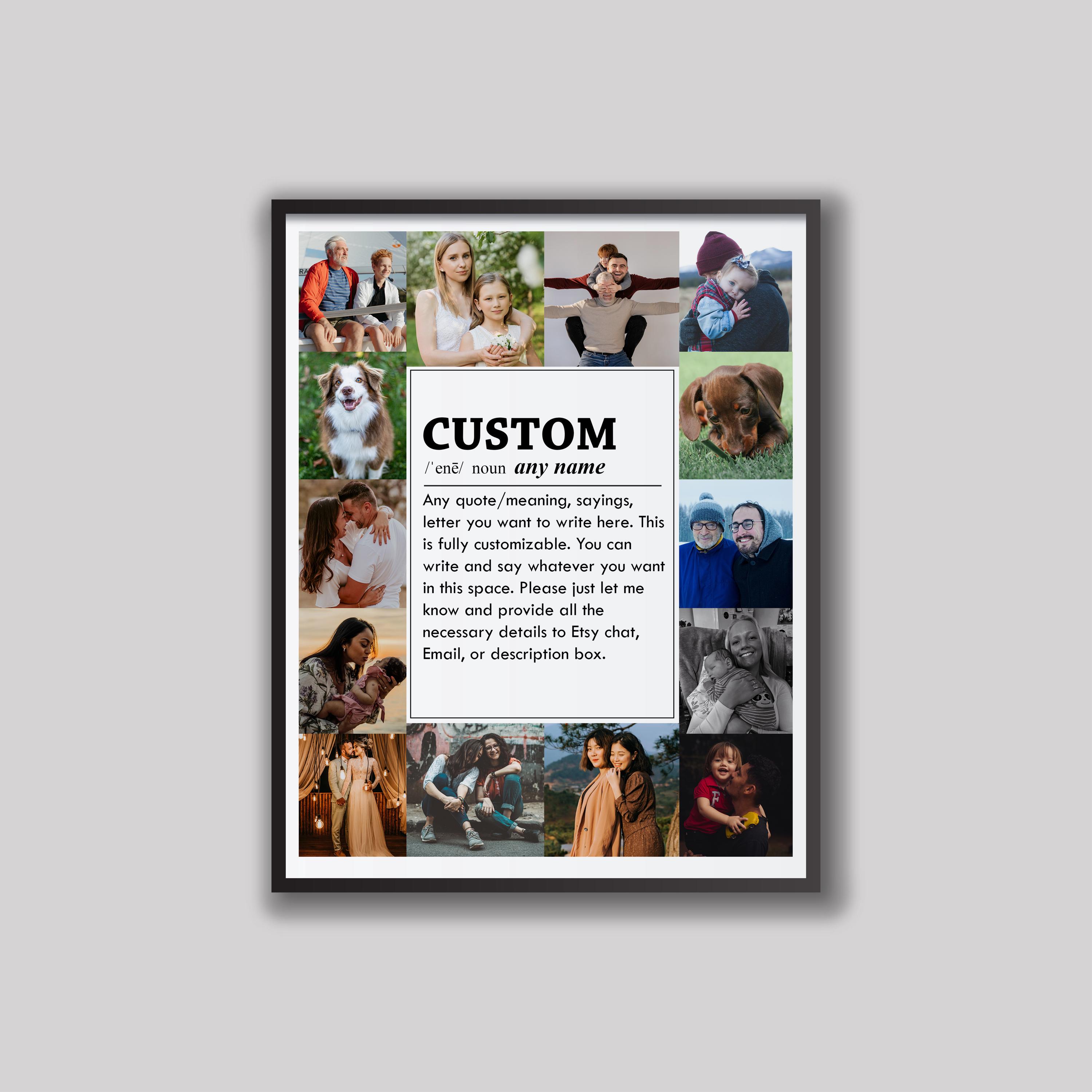 Collage Large Text Personalized Text Photo Collage, Custom Letter Collage, Your Text Photo ...