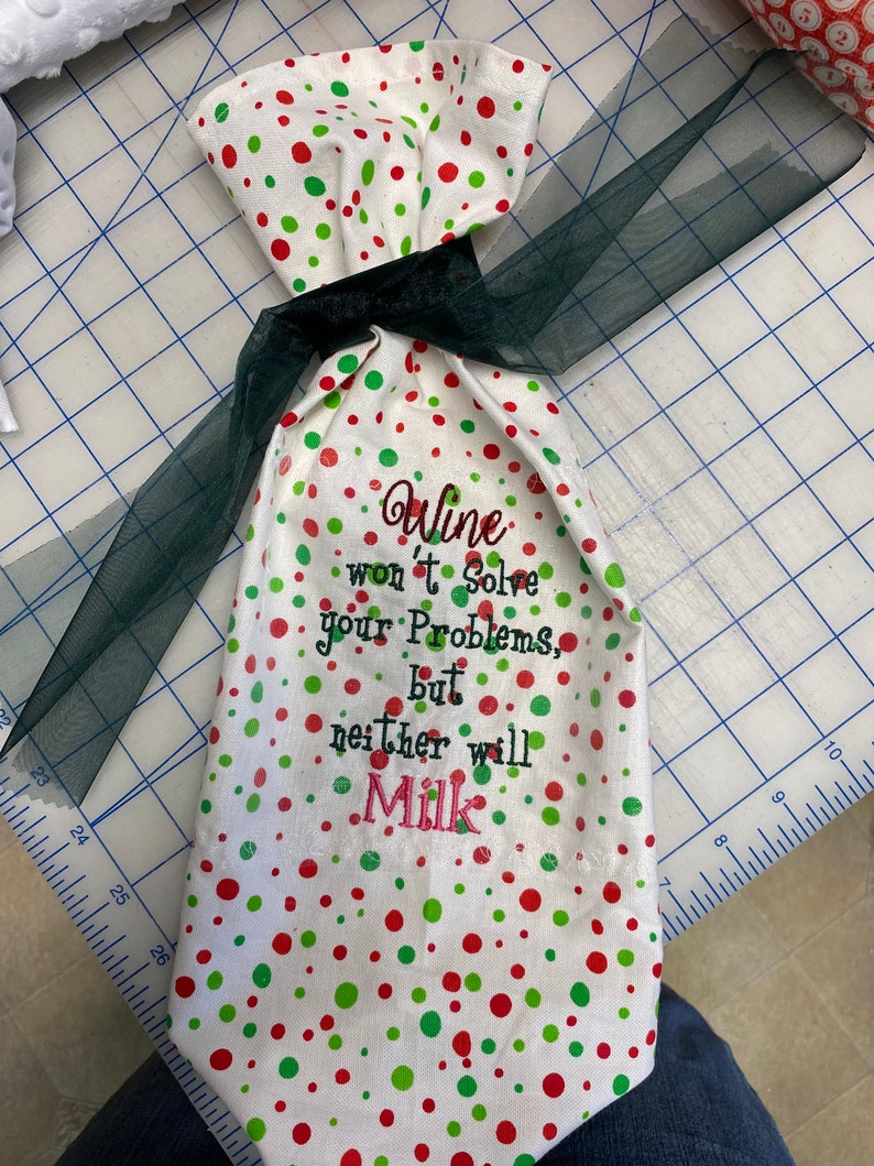 Wine Won't Solve Your Problems .... Digitized Machine Embroidery Design ...