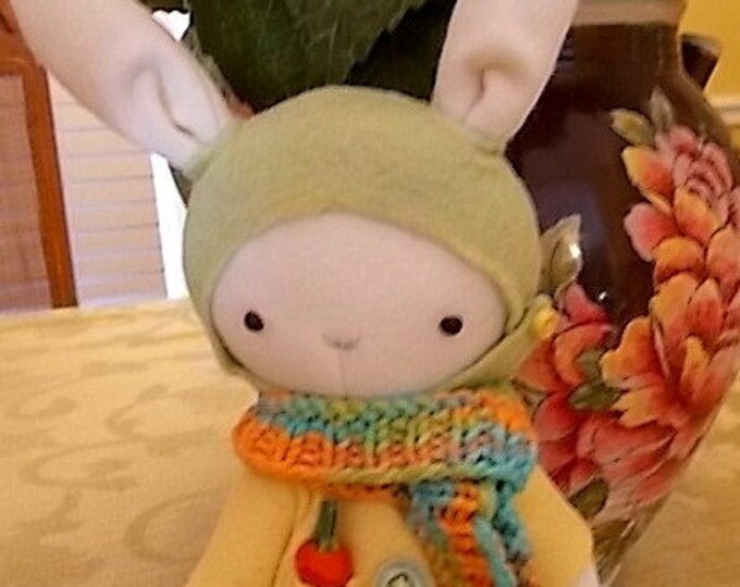 Hand Made Wool Felt Rabbit in Jacket and Hat With Handknit Etsy