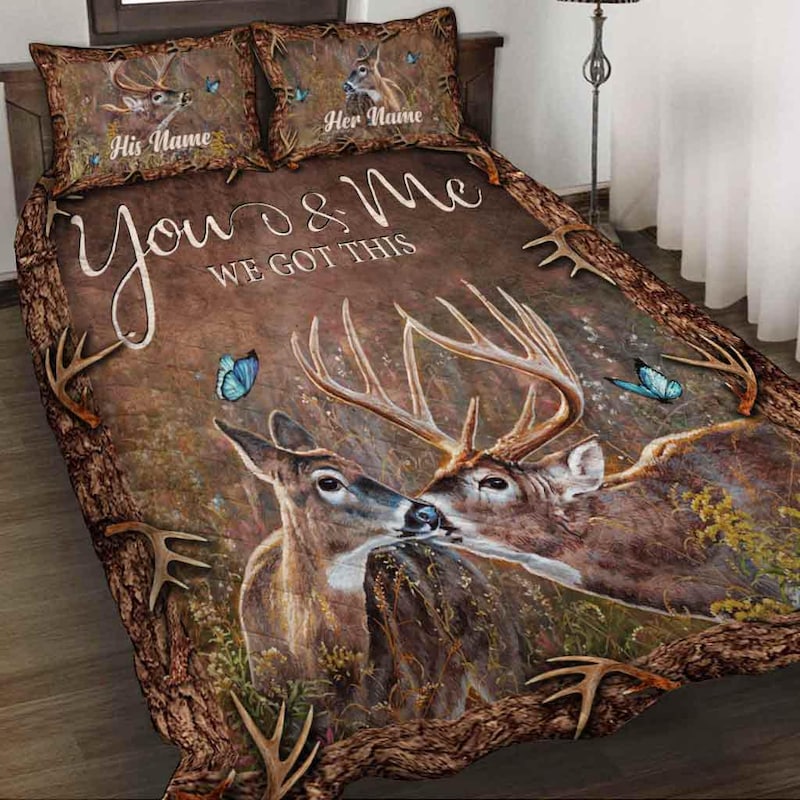 Personalized Hunting Quilt Bed Set - Gift Idea For Couple/Hunting Lovers - Hunting Partners For Life main image 0