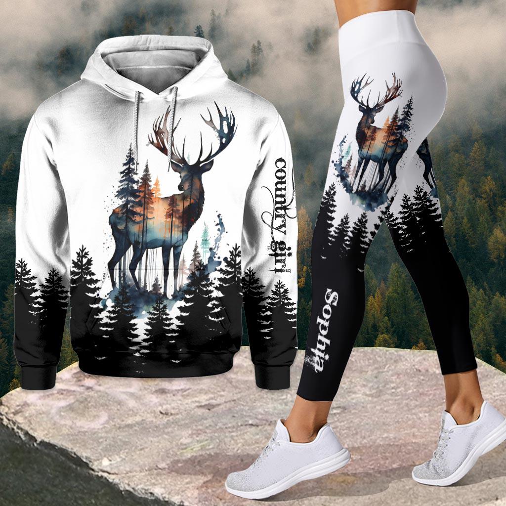 Personalized Deer Couple 3D All Over Hoodie Her Buck His Doe 3d Hoodie And Zip Hoodie