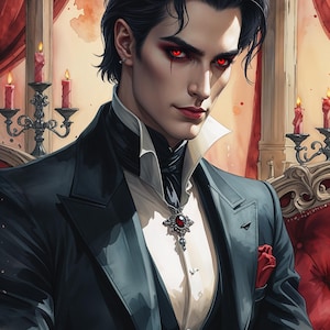 Gothic Vampire Art: Dark Fantasy Illustrations Digital Download, 20 Images