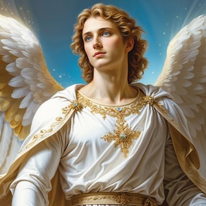 Archangel Gabriel 22 JPG Images, Instant download, Angel Art, Spiritual Angels, Archangel Blessing