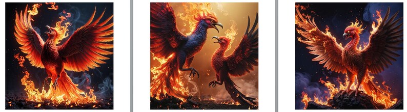 Phoenix Wolves Printable Art Phoenix & Wolf Art Print: Nature-inspired Wildlife Wall ...