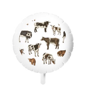 Mylar Helium Balloon, Cute Cow Birthday Celebration Party Decoration, Farm Animal Balloon, Kids Party Decor, Cow Lover Gift, Farm Theme