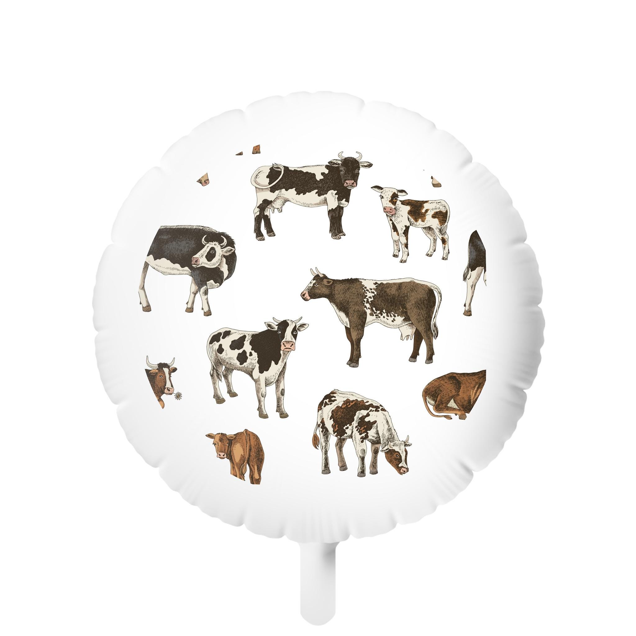 2 Palloncini A Forma Di Mucca In Mylar 106x86cm: Decorazione Per Festa Cowgirl, Baby Shower E 1° 2° Compleanno
