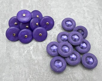 PURPLE SQUARE BUTTON ~ 2-HOLE ~ SET OF 5 ~ 5//8/" SIZE