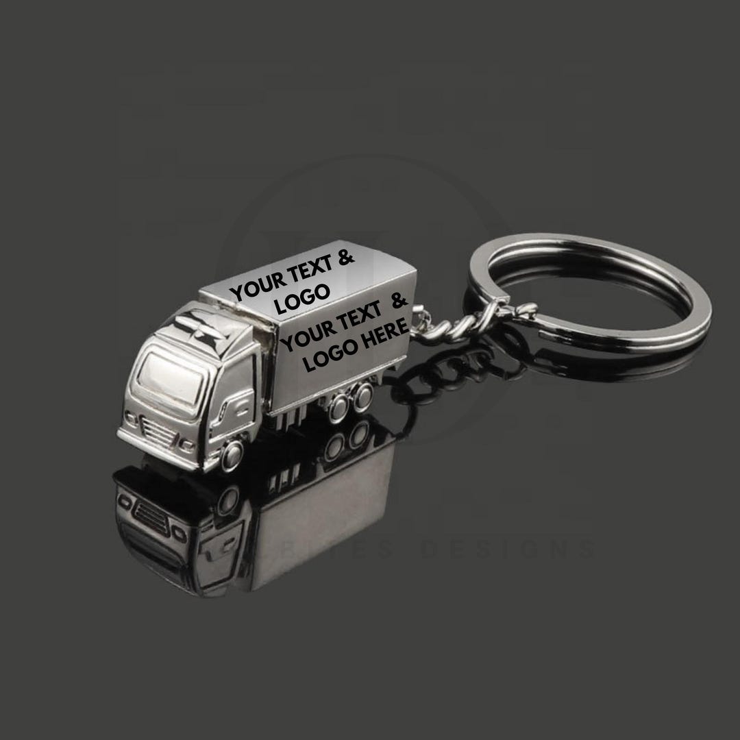 Custom Truck Keychain – 3-sided Engraved Keychain, Drive Safe Gift - Etsy