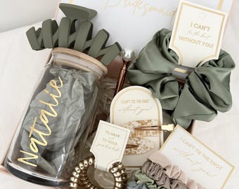 Bridesmaid Proposal Box Perfect Personalized Gift, Maid of Honor, Matron of Honor Customized Glass