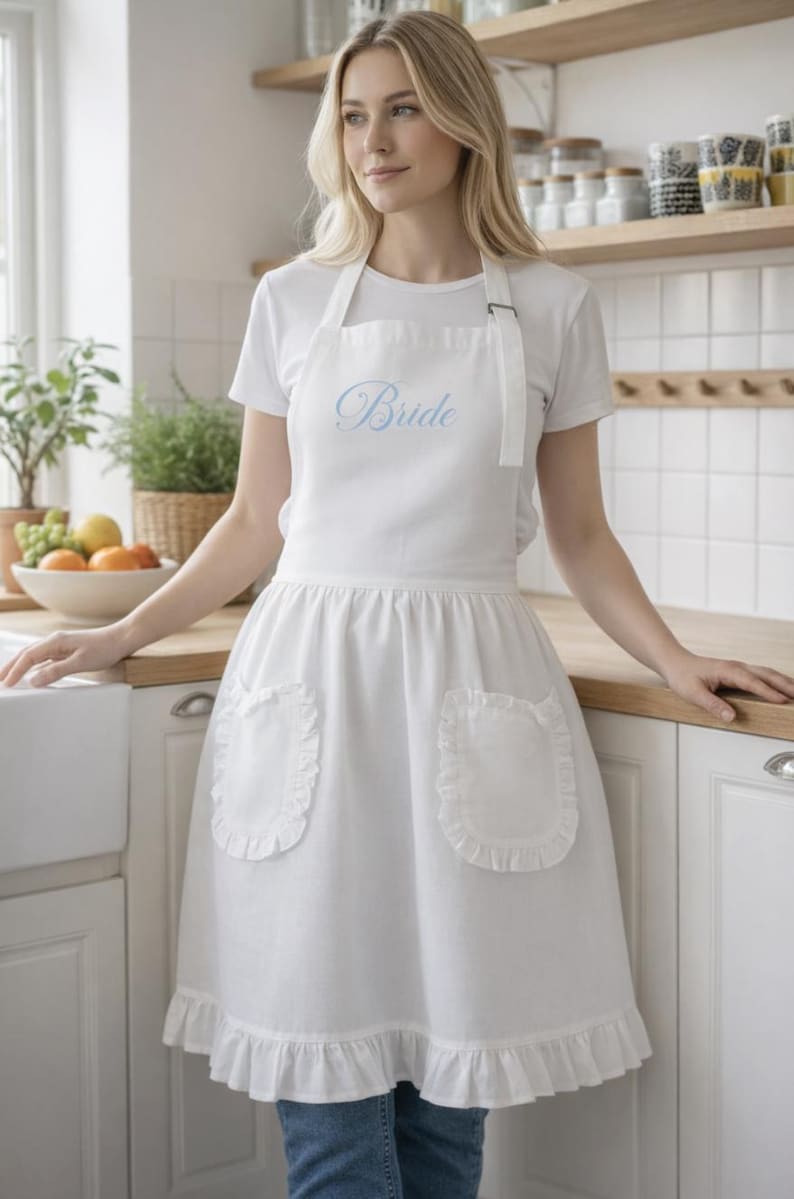 Personalized Embroidered Apron Ruffle Bridesmaid Gift (APRON) - Etsy