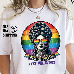 Comfort Colors® More Pride Less Prejudice Shirt, Pride Month Shirt LGBTQ Shirt, Proud Ally Tee, Pride and Prejudice, Pride Parade LGBTQ Gift