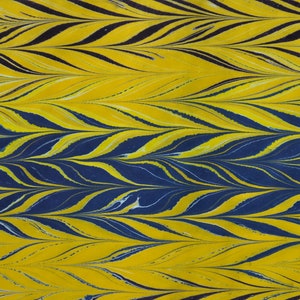 Papiers marbrés encadrables | Ensemble de trois | | bleu marine | violet | jaune Couleurs chaudes et froides | Contraste| | de modèles mixtes Ensemble #4 2020