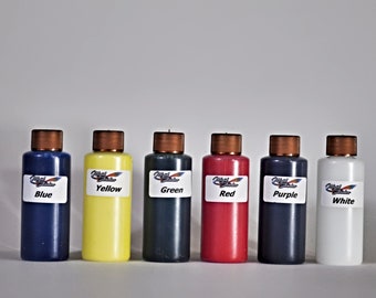 Marbling Colors | Refill for your Kit | Red | Blue | Yellow | Green | Purple | White | + Surfactant |
