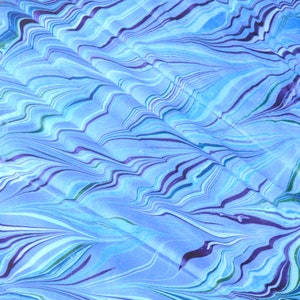 papier marbré encadrable | Unique One | | de blues | violet Mousse Verte | | | couleurs froides | de modèle d’onde Un #19 2020