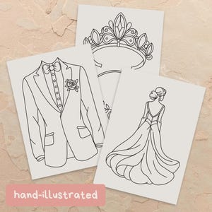 Wedding Coloring Book for Kids: 30 Kids Activity Pages (Digital Download) image 11