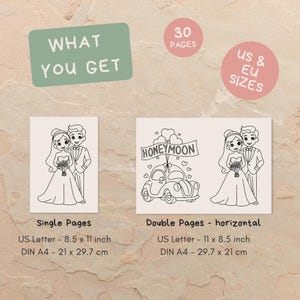 Wedding Coloring Book for Kids: 30 Kids Activity Pages (Digital Download) image 2