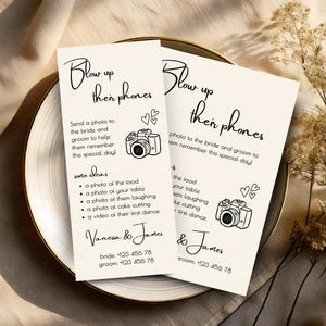 Blaas het bord van hun telefoon op - bord I spy wedding game - fotojacht receptiespel - Canva-sjabloon - FS11