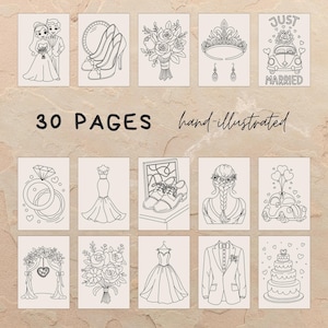 Wedding Coloring Book for Kids: 30 Kids Activity Pages (Digital Download) image 5