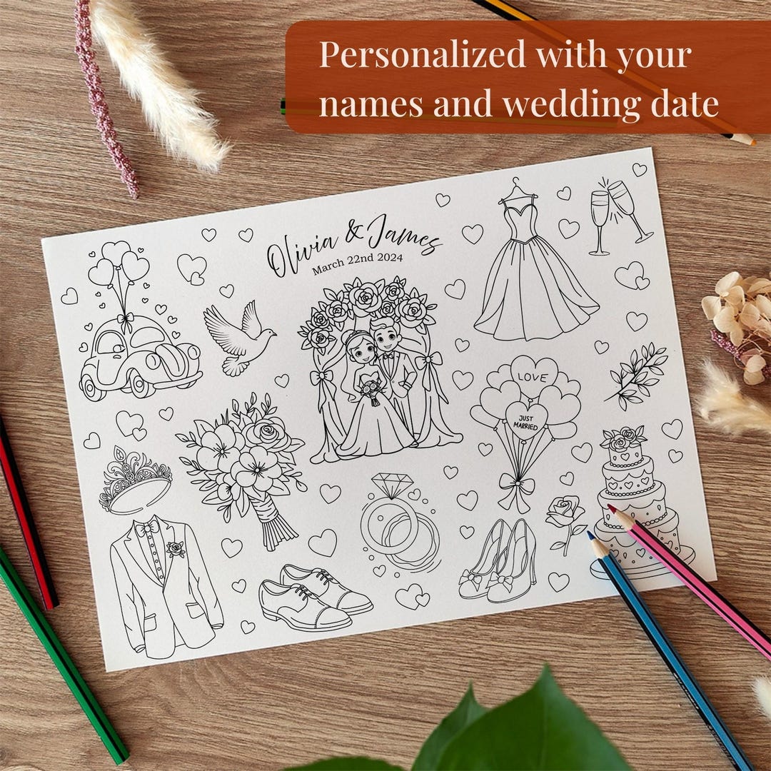 Personalized Wedding Coloring Page - Il 1080xN.6474536873 Hxpf 