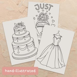 Wedding Coloring Book for Kids: 30 Kids Activity Pages (Digital Download) image 8