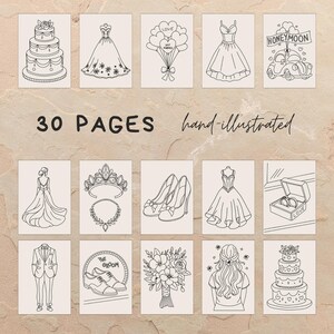 Editable wedding coloring pages for kids, Canva wedding activity book with customizable cover, printable kids wedding coloring book for flower girls, ring bearers, and reception kids tables, instant digital download.