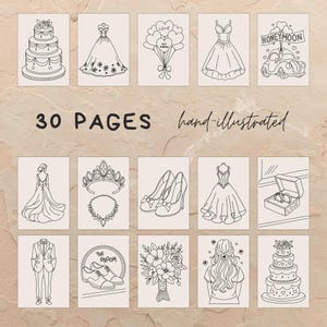 Wedding Coloring Book for Kids: 30 Kids Activity Pages (Digital Download) image 6
