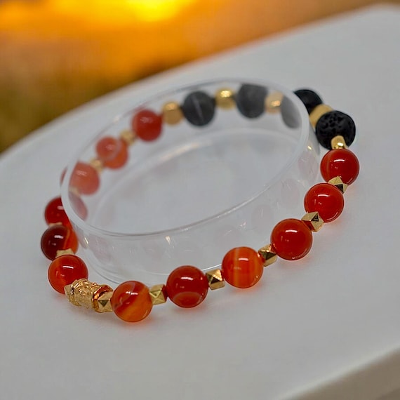 EpiArt Diffuser Bracelet - Orange/Red Agate Healing