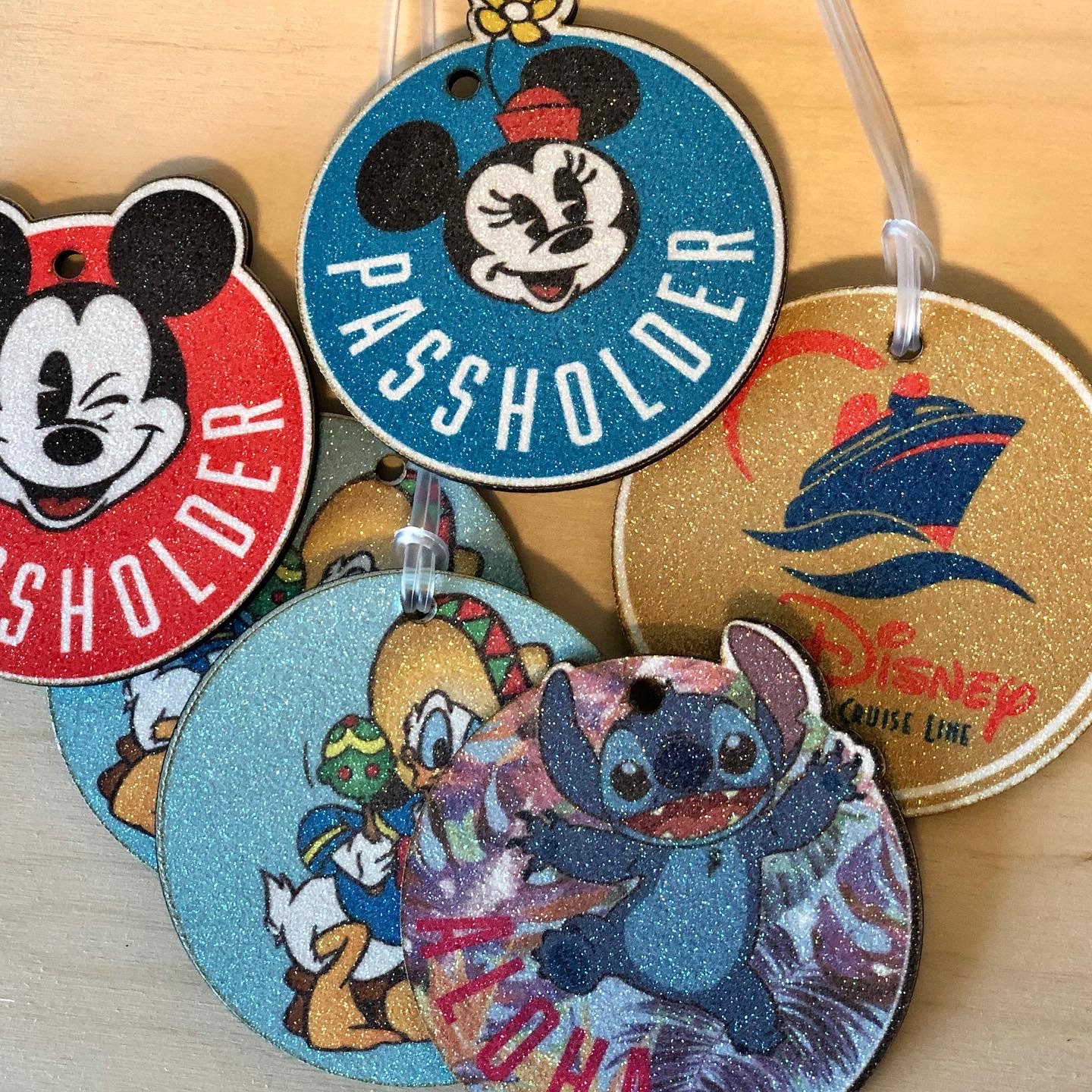 Disney Luggage tags custom sparkle disney Cruise line Etsy