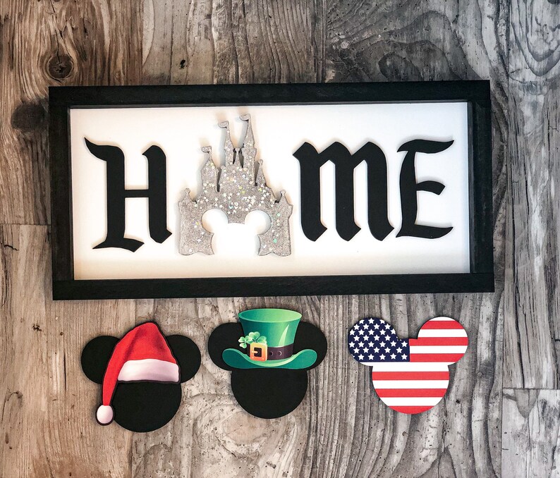 Disney Interchangeable Home sign Large Disney home decor