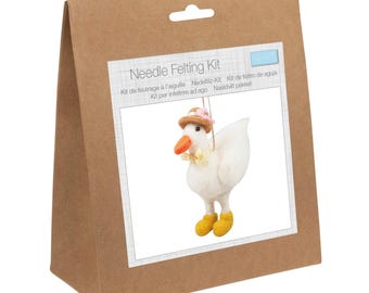 Kit de fieltrado con aguja: Pato colgante con lana