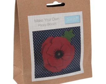 Felt Decoration Kit: Poppy Brooch