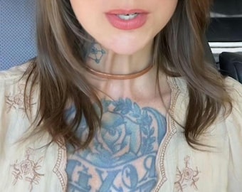 Hand Forged Hammered FLOW Breather | Copper Neckwear