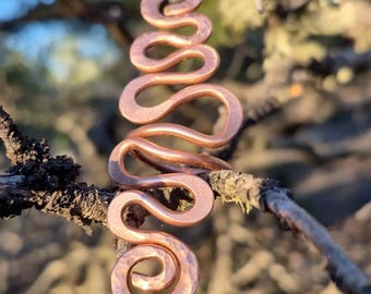 Bohemian Wave Copper Finger Ring
