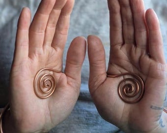 Copper Reiki Energy Hand Spirals